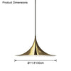 WOMO Cone Pendant Light-WM2484 thumbnail