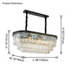 WOMO Tiered Oval Crystal Chandelier-WM2489 thumbnail