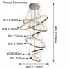 WOMO Tiered Circular Led Crystal Chandelier-WM2491b thumbnail