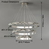 WOMO Tiered Circular Led Crystal Chandelier-WM2491b thumbnail