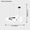 WOMO Circular Frosted Bubble Chandelier-WM2494 thumbnail