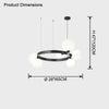 WOMO Circular Frosted Bubble Chandelier-WM2494 thumbnail