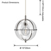 WOMO Globe Glass Pendant Light-WM2504 thumbnail