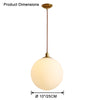 WOMO Frosted Glass Globe Pendant Light-WM2505 thumbnail