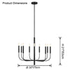WOMO Gold Candlestick Chandelier-WM2509 thumbnail