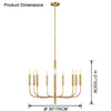 WOMO Gold Candlestick Chandelier-WM2509 thumbnail
