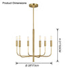 WOMO Gold Candlestick Chandelier-WM2509 thumbnail