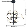 WOMO Gold Bird Branch Chandelier-WM2512c thumbnail