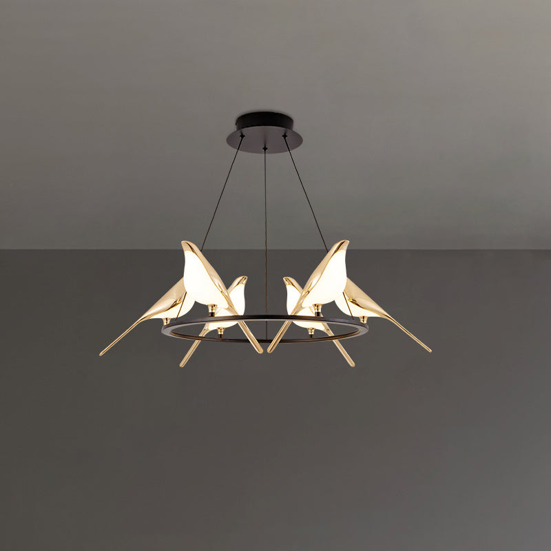 WOMO Gold Bird Round Chandelier-WM2512d