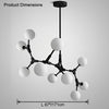 WOMO Branching Bubble Frosted Glass Chandelier-WM2514 thumbnail