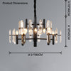 WOMO Black Candle Crystal Chandelier-WM2519 thumbnail