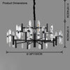 WOMO Black Candle Crystal Chandelier-WM2519 thumbnail