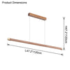 WOMO Walnut Linear Led Pendant Light-WM2520 thumbnail