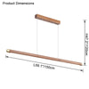 WOMO Walnut Linear Led Pendant Light-WM2520 thumbnail