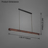 WOMO Walnut Linear Led Pendant Light-WM2521 thumbnail