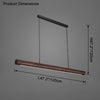 WOMO Walnut Linear Led Pendant Light-WM2521 thumbnail
