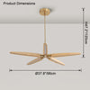 WOMO 3/5 Light Wood Pendant Light-WM2524 thumbnail