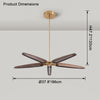WOMO 3/5 Light Wood Pendant Light-WM2524 thumbnail