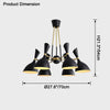 WOMO Adjustable Shaded Chandelier-WM2528 thumbnail