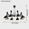 WOMO Adjustable Shaded Chandelier-WM2528 thumbnail