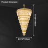 WOMO Tiered Tapered Gold Crystal Chandelier-WM2533 thumbnail