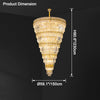 WOMO Tiered Tapered Gold Crystal Chandelier-WM2533 thumbnail