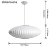 WOMO Flying Saucer Silk Pendant Light-WM2534 thumbnail