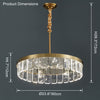 WOMO Gold Crystal Round Chandelier-WM2538 thumbnail