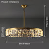 WOMO Gold Crystal Round Chandelier-WM2538 thumbnail