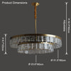 WOMO Tiered Gold Crystal Chandelier-WM2539 thumbnail