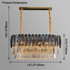 WOMO Tiered Linear Crystal Chandelier-WM2543 thumbnail
