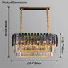 WOMO Tiered Linear Crystal Chandelier-WM2543 thumbnail