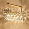 WOMO Rose Gold Linear Crystal Chandelier-WM2546 thumbnail