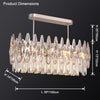WOMO Rose Gold Linear Crystal Chandelier-WM2546 thumbnail
