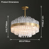 WOMO Gold Round Crystal Chandelier-WM2547 thumbnail