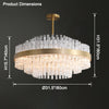 WOMO Gold Round Crystal Chandelier-WM2547 thumbnail