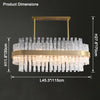 WOMO Gold Rectangular Crystal Chandelier-WM2548 thumbnail