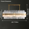 WOMO Gold Rectangular Crystal Chandelier-WM2548 thumbnail