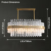 WOMO Gold Rectangular Crystal Chandelier-WM2548 thumbnail