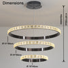 WOMO Tiered Ring Led Crystal Chandelier-WM2549b thumbnail