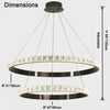 WOMO Tiered Ring Led Crystal Chandelier-WM2549b thumbnail