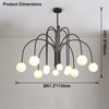 WOMO Glass Globe Arm Chandelier-WM2522 thumbnail
