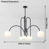 WOMO Glass Globe Arm Chandelier-WM2522 thumbnail