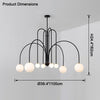 WOMO Glass Globe Arm Chandelier-WM2522 thumbnail