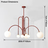 WOMO Glass Globe Arm Chandelier-WM2522 thumbnail
