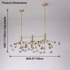 WOMO Firefly Gold Branch Linear Chandelier-WM2553 thumbnail
