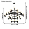 WOMO Modern Tiered Candlestick Chandelier-WM2554 thumbnail