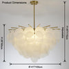 WOMO Tiered Textured Glass Cloud Chandelier-WM2005 thumbnail