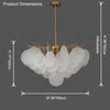 WOMO Tiered Textured Glass Cloud Chandelier-WM2005 thumbnail