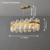 WOMO Gold Oval Crystal Chandelier-WM2566 thumbnail